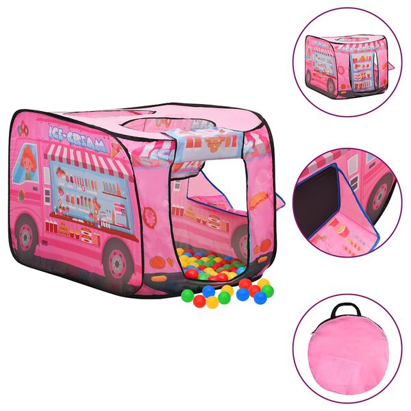 vidaXL Tienda de juegos para niños rosa 70x112x70 cm
