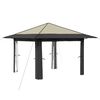 vidaXL Gazebo sin Pared Lateral 3,3 x 3,3 m Crema y Antracita