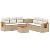 vidaXL Juego de Sof&aacute; 8 uds. Beige y blanco crema