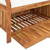 vidaXL Banco almacenaje jard&iacute;n con coj&iacute;n madera maciza de acacia 91 cm