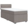 vidaXL Cama box spring con colch&oacute;n tela gris taupe 90x190 cm