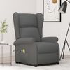vidaXL Sill&oacute;n de masaje elevable tela gris oscuro