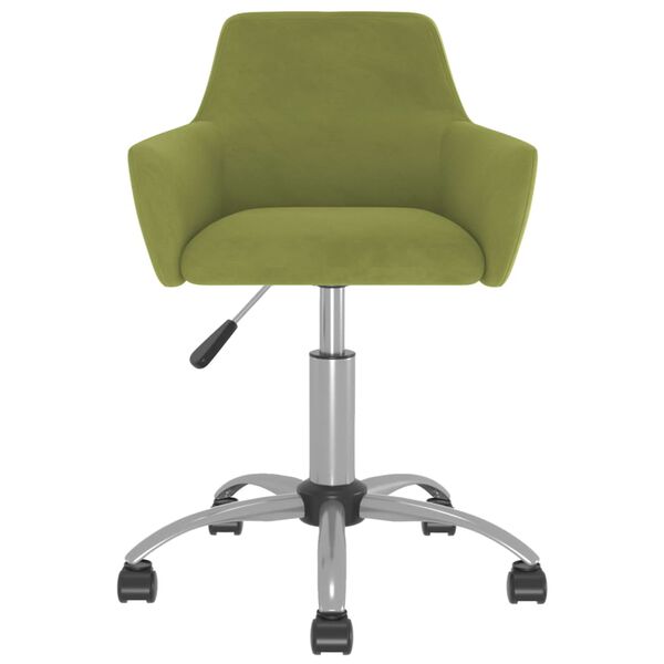 vidaXL Sillas de comedor giratorias 2 unidades terciopelo verde claro
