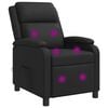 vidaXL Silla de masajes reclinable Negro Cuero sint&eacute;tico