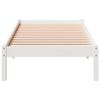 vidaXL Cama extralarga sin colch&oacute;n madera maciza pino blanca 90x210 cm