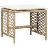 vidaXL Set comedor de jard&iacute;n 9 pzas con cojines rat&aacute;n sint&eacute;tico beige
