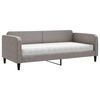 vidaXL Sof&aacute; cama con colch&oacute;n tela gris taupe 90x200 cm