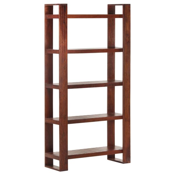 vidaXL Librer&iacute;a de madera maciza de acacia marr&oacute;n miel 85x30x166 cm
