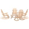 vidaXL Juego de muebles de jard&iacute;n 5 piezas madera maciza de abeto