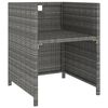 vidaXL Set comedor jard&iacute;n 6 pzas rat&aacute;n sint&eacute;tico y madera acacia gris
