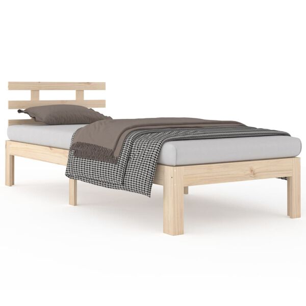 vidaXL Estructura de cama sin colchón madera maciza 100x200 cm