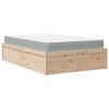 vidaXL Cama con colch&oacute;n madera maciza de pino 140x190 cm