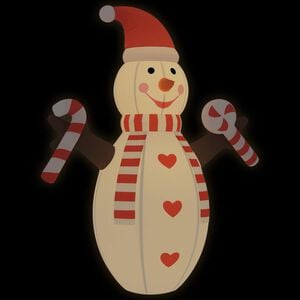 vidaXL Mu&ntilde;eco de nieve inflable de Navidad con LED 630 cm