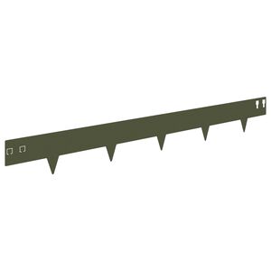 vidaXL Borde de C&eacute;sped 20 uds. 100 x 12 cm Acero Verde oliva