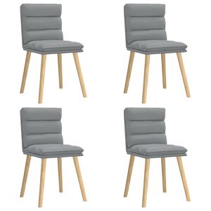 vidaXL Sillas de comedor 4 unidades tela gris claro