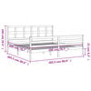 vidaXL Estructura de cama con cabecero madera maciza gris 200x200 cm