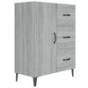 vidaXL Aparador de madera de ingenier&iacute;a gris Sonoma 69,5x34x90 cm