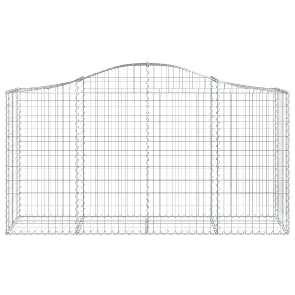 vidaXL Cestas de gaviones 50 uds forma de arco hierro 200x50x100/120cm