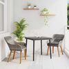 vidaXL Conjunto de Comedor de Jard&iacute;n 3 pcs Gris rat&aacute;n sint&eacute;tico
