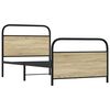 vidaXL Estructura de cama sin colch&oacute;n 90x190 cm madera roble Sonoma