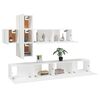 vidaXL Set de muebles para TV 7 piezas madera contrachapada blanco