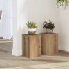 vidaXL Soportes de plantas 2 uds madera roble artisian 20x20x30 cm