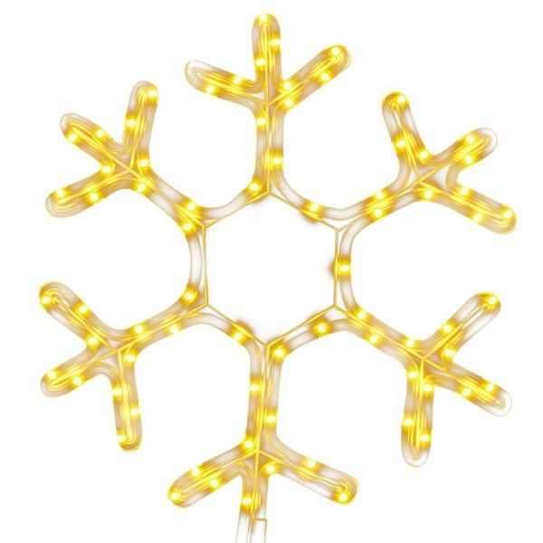 vidaXL Figura de Navidad copo de nieve 72 LEDs blanco cálido 38x37 cm