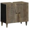 vidaXL Armario de lavabo para ba&ntilde;o madera maciza de mango 62x33x58 cm