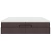 vidaXL Estructura cama otomana colchones tela marr&oacute;n oscuro 200x200cm