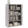 vidaXL Aparador de madera contrachapada gris Sonoma 80x30x106 cm