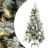 vidaXL &Aacute;rbol de Navidad con nieve, luces LED y pi&ntilde;as PVC y PE 225 cm