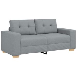 vidaXL Sof&aacute; Loveseat gris claro 180x77x82 cm de tela