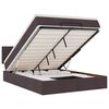 vidaXL Estructura cama otomana colch&oacute;n tela marr&oacute;n oscuro 140x200cm