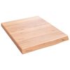 vidaXL Estante pared madera roble tratada marr&oacute;n claro 40x50x(2-4) cm