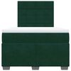 vidaXL Cama box spring con colch&oacute;n terciopelo verde oscuro 120x200 cm
