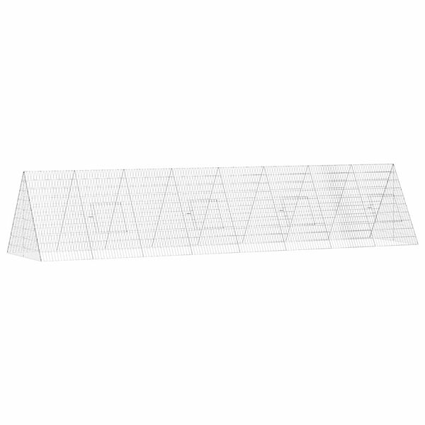 vidaXL Jaula para pollos Plateado 430 x 100 x 85 cm Acero Galvanizado