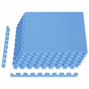 vidaXL Tapete para piscina 6 uds. Azul 2,16 m&sup2; Espuma EVA