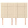 vidaXL Cabecero de cama de tela color crema 144x5x118/128 cm