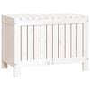 vidaXL Caja de almacenaje jard&iacute;n madera de pino blanco 76x42,5x54 cm
