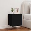 vidaXL Mueble de TV de pared con luces LED negro 40,5x35x40 cm