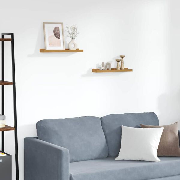 vidaXL Estante de pared 2 pcs Beige 40 x 9 x 3 cm Madera de ingenier&iacute;a