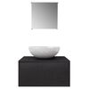 vidaXL Conjunto de mueble y lavabo 3 piezas negro