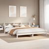 vidaXL Estructura de cama sin colch&oacute;n madera maciza blanca 200x200 cm