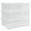 vidaXL Cajas de almacenaje apilables 3 uds pl&aacute;stico 25 L