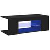vidaXL Mueble de TV con luces LED negro 90x39x30 cm