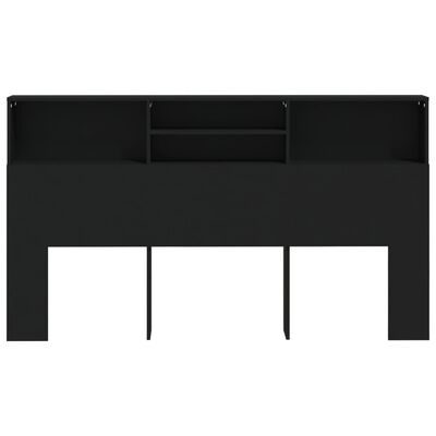 vidaXL Mueble cabecero negro 180x19x103,5 cm