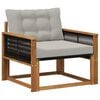 vidaXL Madera maciza de acacia y textileno