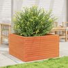 vidaXL Jardinera madera maciza de pino marr&oacute;n cera 80x80x46 cm
