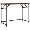 vidaXL Escritorio madera ingenier&iacute;a y acero roble ahumado 100x45x76 cm