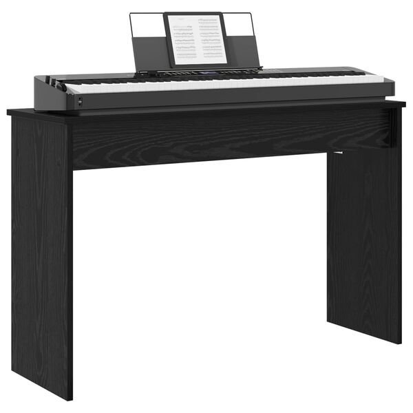 vidaXL Soporte para teclado Roble Negro 100 x 32 x 64 cm